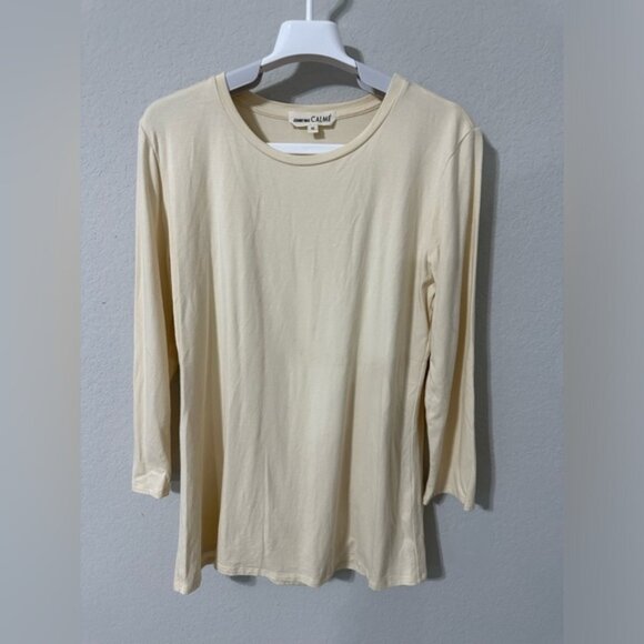 Johnny Was CALMÉ 3/4 Quarter Sleeve T-Shirt Medium - Picture 1 of 9